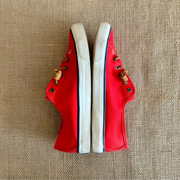 SPERRY TOP-SIDER Crest Canvas Slide On Sneakers Red Size 8 - Picture 6 of 14